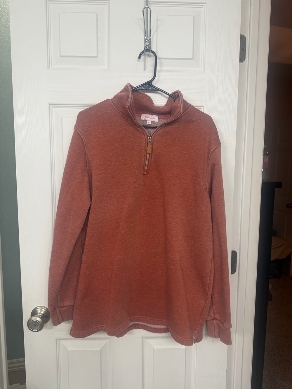 johnnie-O Rust Quarter-Zip Pullover
